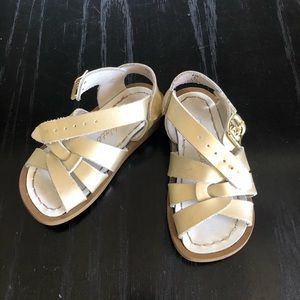 Gold Saltwater Sandals Size 6T